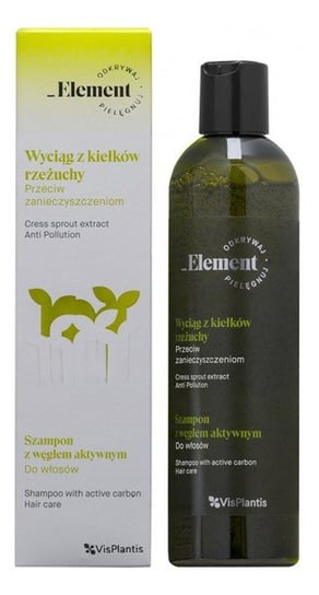 Vis Plantis, Element, szampon do włosów z węglem aktywnym, 300 ml Vis Palntis