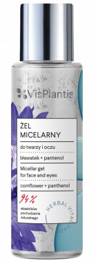 Vis Plantis, Herbal Vital Care, żel micelarny do twarzy i oczu Bławatek i Pantenol, 100 ml Vis Palntis