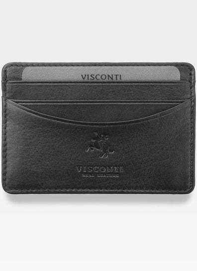 Visconti, Etui męskie na karty, Slim, czarne, technologia RFID Visconti