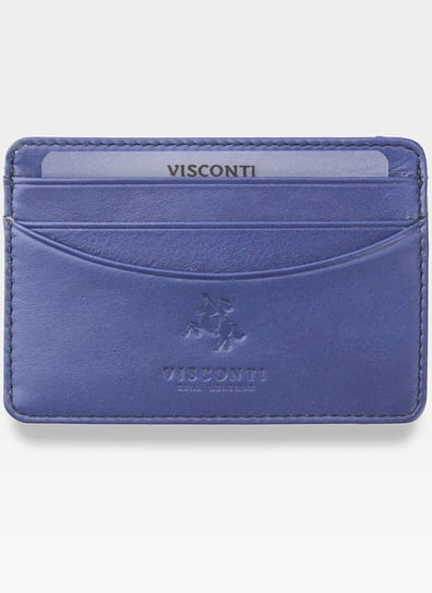 Visconti, Etui męskie na karty, Slim, granatowe, technologia RFID Visconti
