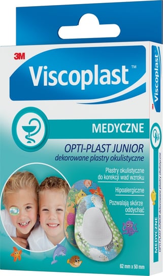 Viscoplast™ OPTI-PLAST JUNIOR dekorowane plastry okulistyczne, 62 mm x 50 mm, pudełko/10 szt. Viscoplast