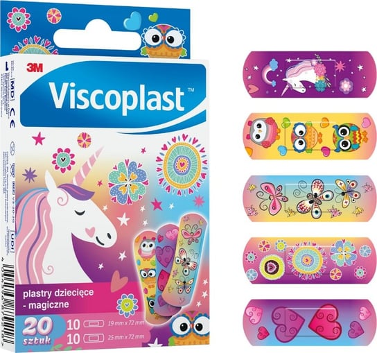 Viscoplast Plastry Dla Dzieci Dekorowane Magic 20 3M