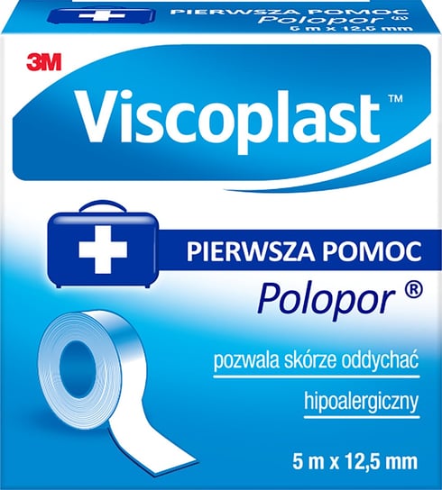 Viscoplast™ Polopor®, przylepiec, 5 m x 25 mm, rolka/1 szt. 3M