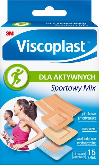 Viscoplast™ Sportowy Mix, plastry dla aktywnych, 3 rozmiary, pudełko/15 szt. Viscoplast
