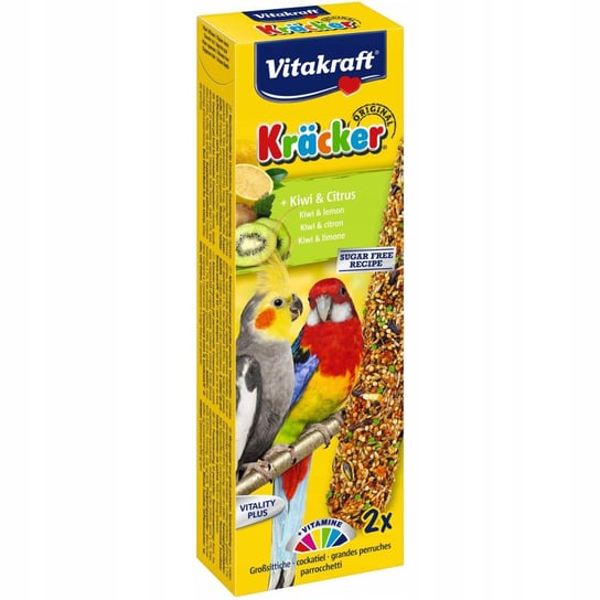 Vitakraft Kracker Kolby 2 sztuki dla papugi falistej Kiwi Cytrusy Vitakraft