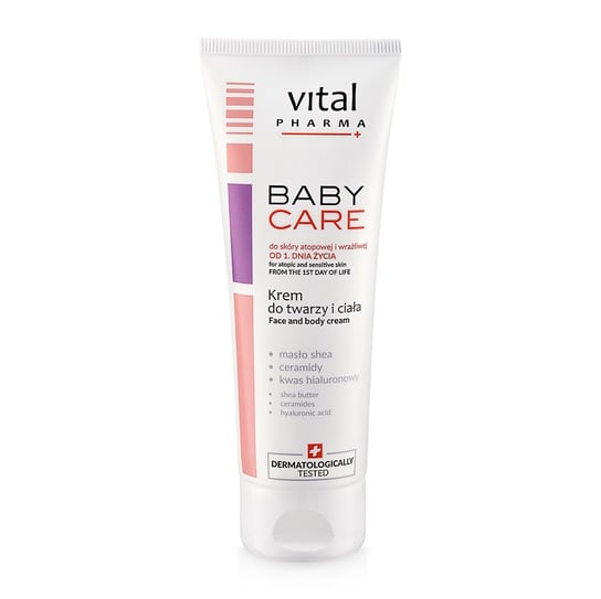 Vital Pharma Plus, Baby Care, krem do twarzy i ciała dla dzieci, 75 ml Vital Pharma