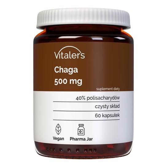 Vitaler's Chaga (Błyskoporek podkorowy) 500 mg - Suplement diety, 60 kaps. Vitaler's