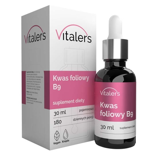 Vitaler's Kwas foliowy (Witamina B9) 400 mcg krople - Suplementy diety, 30ml Vitaler's