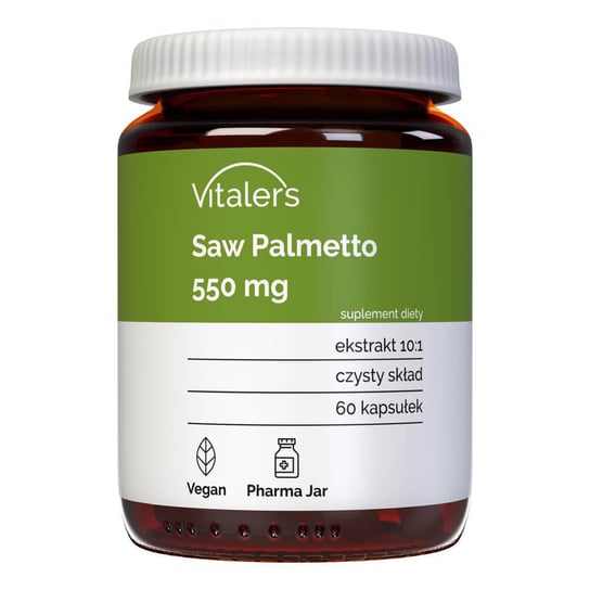Vitaler's Saw Palmetto (Palma Sabałowa) 550 mg - Suplement diety, 60 kaps. Vitaler's