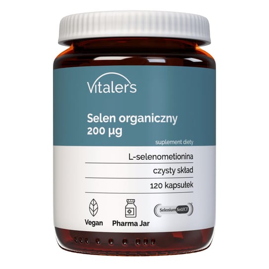 Vitaler's Selen organiczny 200 μg - Suplement diety, 120 kapsułek Vitaler's
