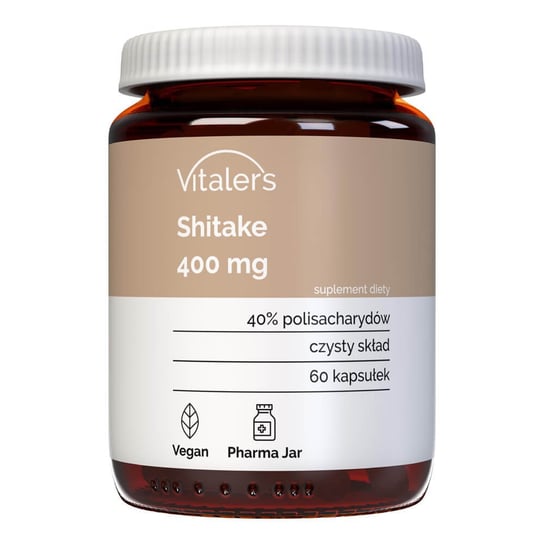 Vitaler's Shiitake (Twardnik japoński) 400 mg - Suplement diety, 60 kaps. Vitaler's