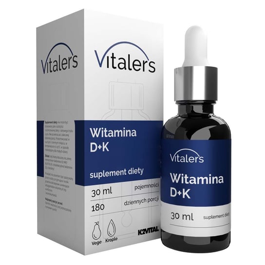 Vitaler's Witamina D 2000 IU + K2 75 mcg krople - Suplementy diety, 30ml Vitaler's