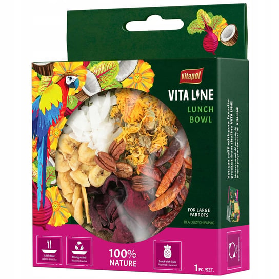 Vitaline Lunch Bowl Naturalny Przysmak Dla Dużych Papug Vitapol