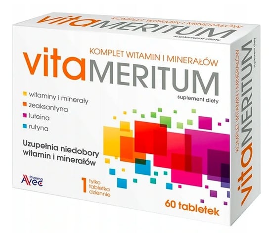 VITAMERITUM, Komplet witamin i minerałów, 60 tabl Avec Pharma
