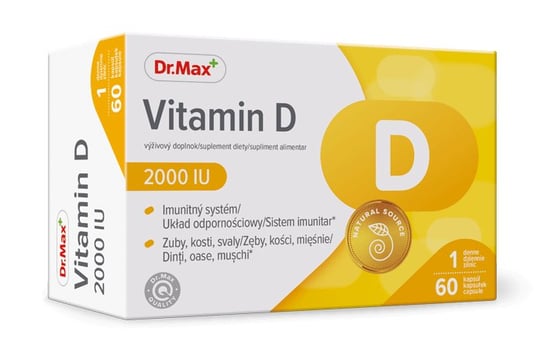 Vitamin D 2000 IU Dr.Max, suplement diety, 60 kapsułek Dr.Max