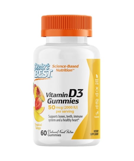 Vitamin D3 Gummies, Tropical Mango - 60 gummies - Doctor's Best Doctor's Best