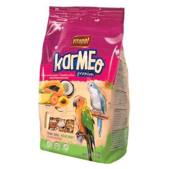 Vitapol Karmeo Premium - Karma Pełnoporcjowa Dla Średnich Papug 2,5Kg Vitapol