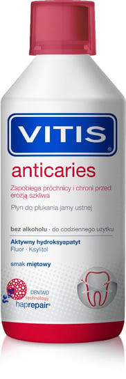 VITIS Anticaries, płyn do płukania jamy ustnej, smak miętowy, 500 ml DENTAID