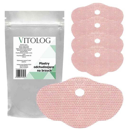 Vitolog, Plastry odchudzające na brzuch antycellulitowe wyszczuplające, 5 szt. Vitolog