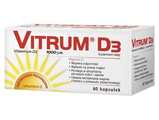Vitrum, Suplement diety D3 1000 j.m., 60 kaps. Takeda Pharma
