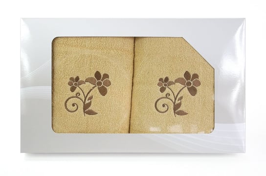 Viva II, Greno, Komplet ręczników, 2 szt., cappucino, 50x100+70x140 cm, wzór 3 Greno