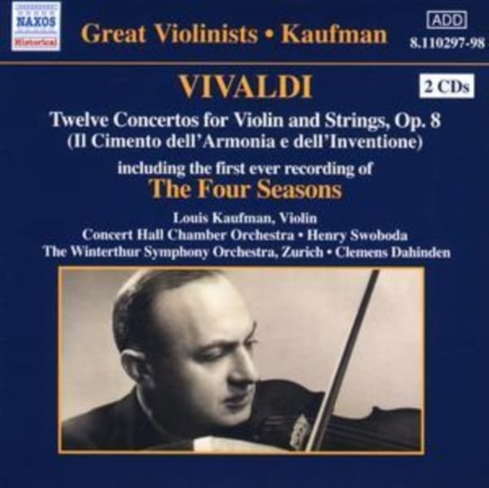 Vivaldi: Twelve Concertos, Op. 8 (Includes The First Ever Recording Of The Four Seasons) Kaufman Louis