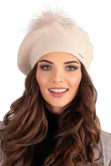 Vivisence 7035 Beżowy Uni Nakrycie Głowy Beret Vivisence