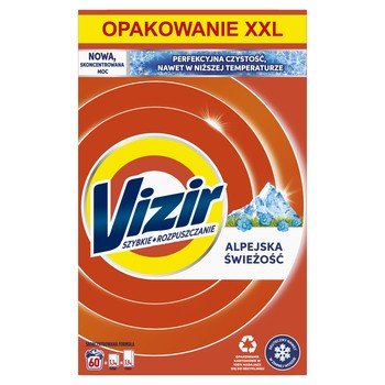 Vizir Alpejska świeżość Proszek do prania Opakowanie XXL 60 prań 3,3 kg Vizir
