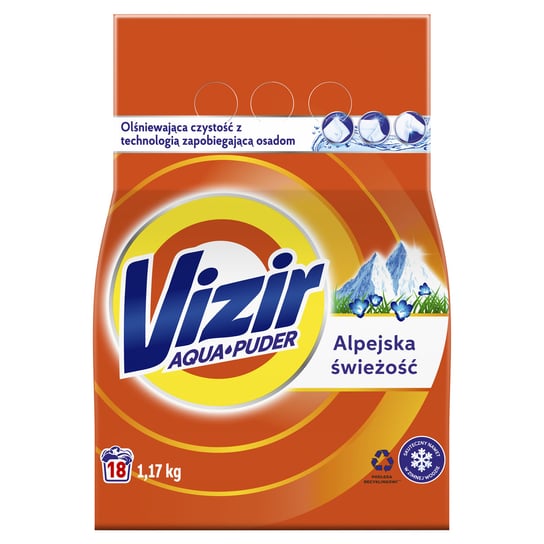 Vizir Alpine Fresh, Proszek do prania Aqua Powder, 1.17kg, 18 prań Vizir