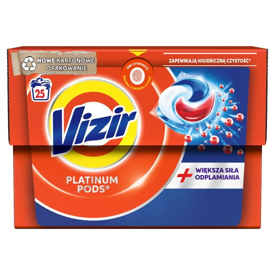 Vizir Platinum PODS Kapsułki do prania + moc usuwania plam, 25 prań Vizir