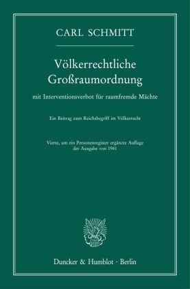 Völkerrechtliche Großraumordnung Duncker & Humblot