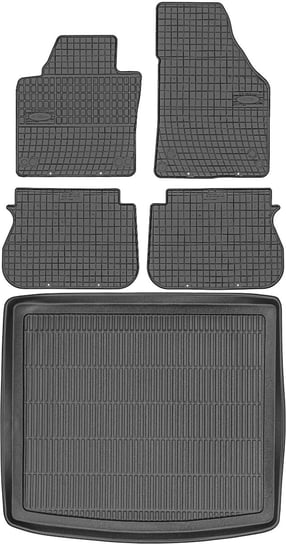 Volkswagen Caddy Kombivan od 2004-2015r. Bagażnik MAX-DYWANIK 912301 + Dywaniki FROGUM 0391 Max-Dywanik