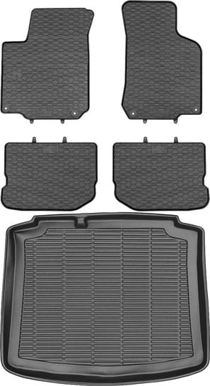 Volkswagen Golf IV Hatchback od 1997-2003r. Bagażnik MAX-DYWANIK 912303 + Dywaniki GEYER 816/4C Max-Dywanik