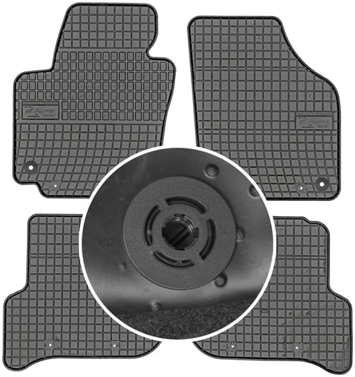 Volkswagen Golf V PLUS Hatchback od 2005-2014r. Dywaniki gumowe FROGUM 0403 + mocowania MAX-DYWANIK Frogum