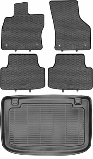 Volkswagen Golf VII Sportsvan od 2014r. Bagażnik MAX-DYWANIK 912324 + Dywaniki GEYER 815/4C Max-Dywanik