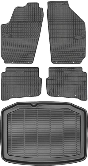 Volkswagen Polo IV Hatchback od 2001-2009r. Bagażnik MAX-DYWANIK 911902 + Dywaniki FROGUM 0015 Max-Dywanik