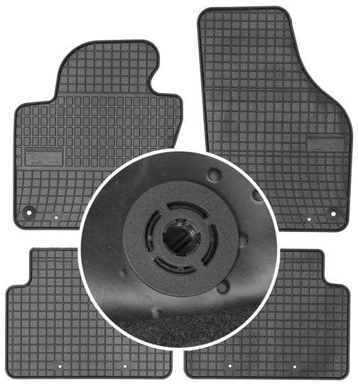 Volkswagen Tiguan SUV od 2007-2015r. Dywaniki gumowe FROGUM 0400 + mocowania MAX-DYWANIK Frogum