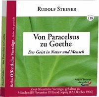 Von Paracelsus zu Goethe Steiner Rudolf