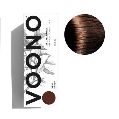 Voono All natural hennacolour line henna do włosów dark brown 100g Inna marka