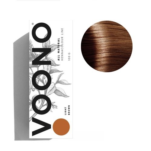 Voono All natural hennacolour line henna do włosów light brown 100g Voono