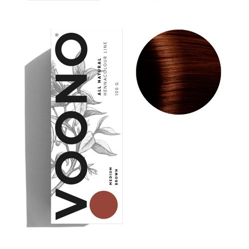 Voono All natural hennacolour line henna do włosów medium brown 100g Voono
