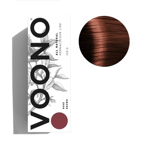 Voono All natural hennacolour line henna do włosów rose brown 100g Voono