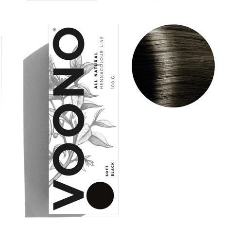 Voono All natural hennacolour line henna do włosów soft black 100g Voono