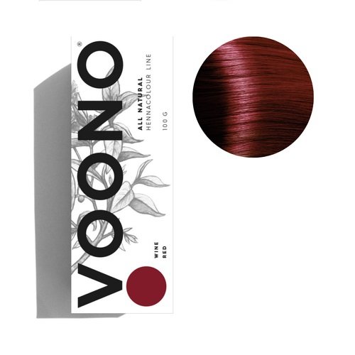 Voono All natural hennacolour line henna do włosów wine red 100g Voono