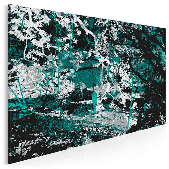 W cieniu turkusowego drzewa - nowoczesny obraz na płótnie - 120x80 cm VAKU-DSGN Nowoczesne obrazy