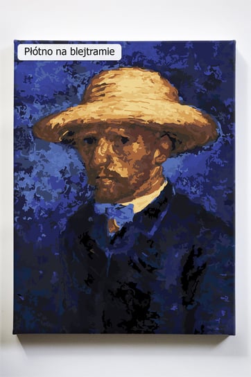 W słomkowym kapeluszu, portret Theo brata Vincenta, malarz, van Gogh, malowanie po numerach, blejtram Akrylowo
