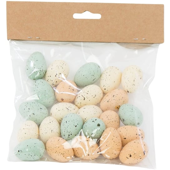 [w03tj20501] Jajka nakrapiane plastikowe 3cm kolorowe pastelowe 24szt AKCES