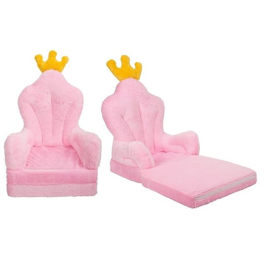 Wabnic, rozkładany fotel pluszowy - leżanka Tron Królewny Wabnic