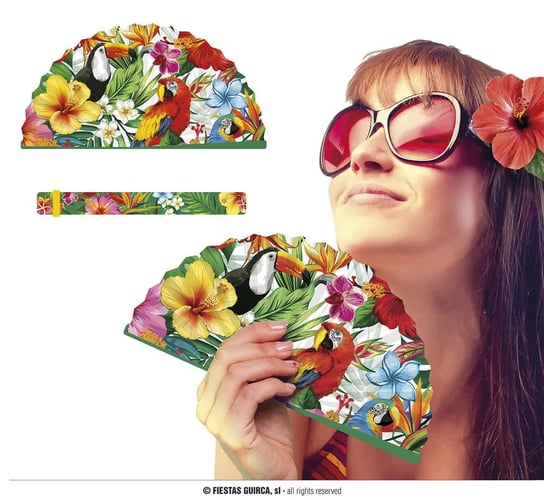 Wachlarz Składany Hawajski W Kwiaty Na Lato Hawaje Inna marka