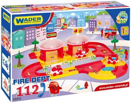 Wader, Kid Cars 3D, Straż pożarna, zestaw Wader